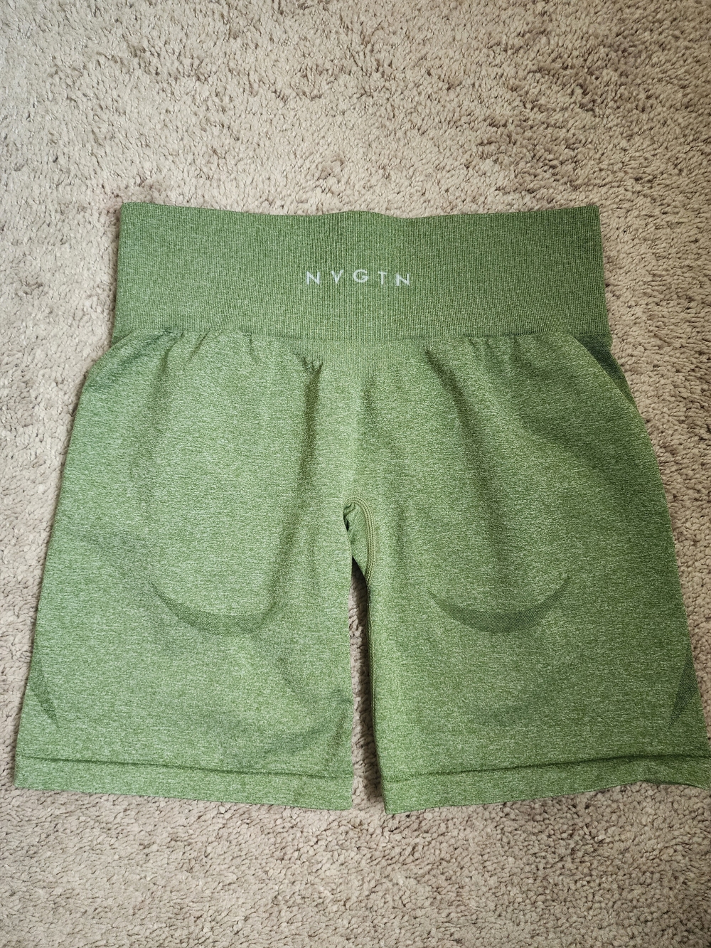 NVGTN Olive Green Seamless High-Rise Bike Shorts